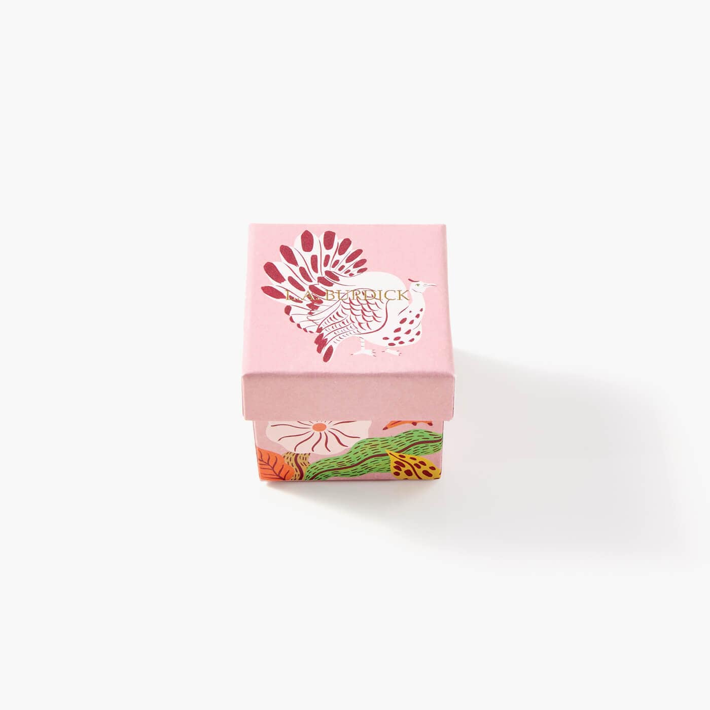 Our festively pink Chocolate Turkey gift box, illustrated with a turkey on the lid.